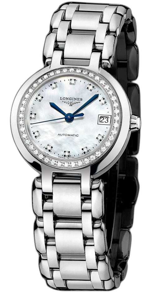  Shop Authentic Longines PrimaLuna 26.5mm Automatic White Mother of Pearl Dial Silver Stainless Steel Watch for Women - L8.111.0.87.6 - Luxxuri