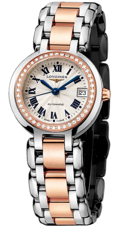  Shop Authentic Longines PrimaLuna Automatic Diamond 26.5mm Silver Dial Two Tone Steel Strap Watch for Women - L8.111.5.79.6 - Luxxuri