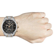  Shop Authentic Hugo Boss Champion Chronograph Black Dial Two Tone Steel Strap Watch for Men - 1513819 - Luxxuri