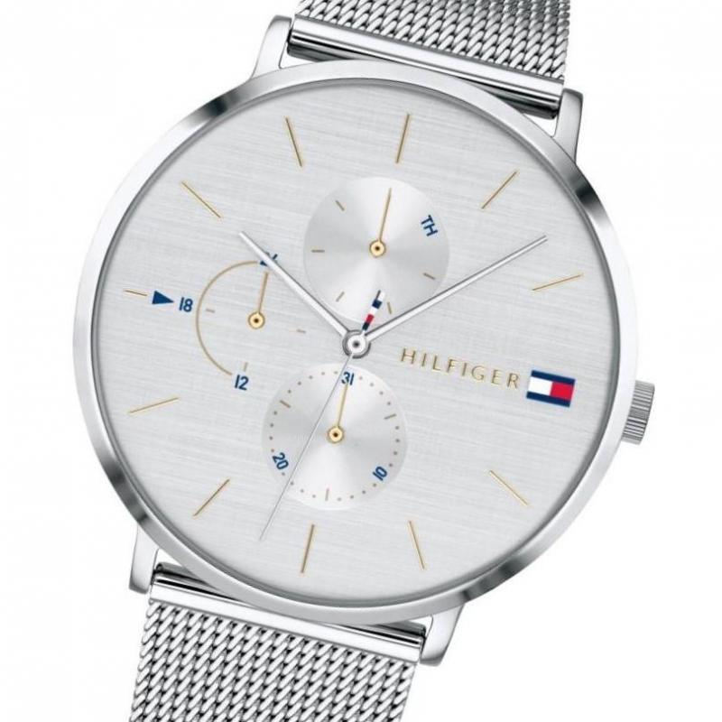  Shop Authentic Tommy Hilfiger Jenna Quartz Silver Dial Silver Mesh Bracelet Watch For Women - 1781942 - Luxxuri