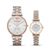  Shop Authentic Emporio Armani Retro Silver Dial Two Tone Steel Strap Watch For Men - AR1677 - Luxxuri