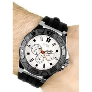  Shop Authentic Guess Force Analog Quartz White Dial Black Rubber Strap Watch For Men - W0674G3 - Luxxuri