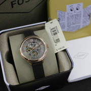  Shop Authentic Fossil Suitor Mechanical Grey Dial Grey Leather Strap Watch for Women - BQ3265 - Luxxuri