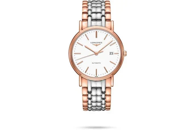  Shop Authentic Longines Presence 38.5mm Automatic White Dial Two Tone Steel Strap Watch for Men - L4.921.1.12.7 - Luxxuri