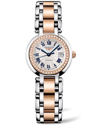  Shop Authentic Longines PrimaLuna Automatic Diamond 26.5mm Silver Dial Two Tone Steel Strap Watch for Women - L8.111.5.79.6 - Luxxuri