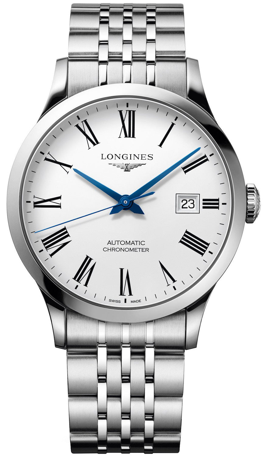 Shop Authentic Longines Record Automatic Stainless Steel 40mm Watch for Men - L2.821.4.11.6 - Luxxuri