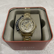  Shop Authentic Fossil Rye Automatic Skeleton Gold Dial Gold Steel Strap Watch for Women - BQ3755 - Luxxuri