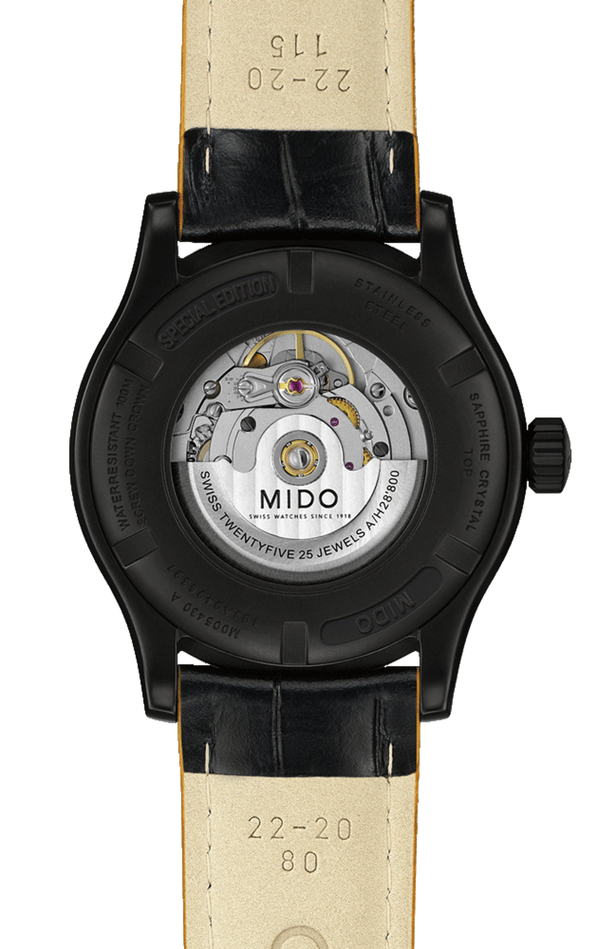  Shop Authentic Mido Multifort Automatic Special Edition Black Dial Black Leather Strap Watch For Men - M005.430.36.051.80 - Luxxuri