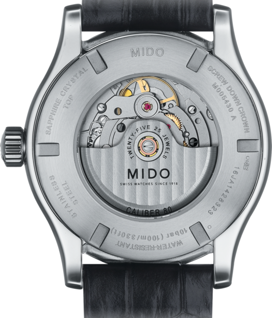  Shop Authentic Mido Multifort Automatic Silver Dial Black Leather Strap Watch For Men - M005.430.16.031.80 - Luxxuri