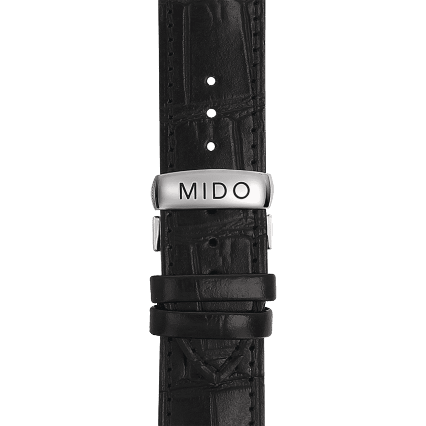  Shop Authentic Mido Multifort Automatic Silver Dial Black Leather Strap Watch For Men - M005.430.16.031.80 - Luxxuri