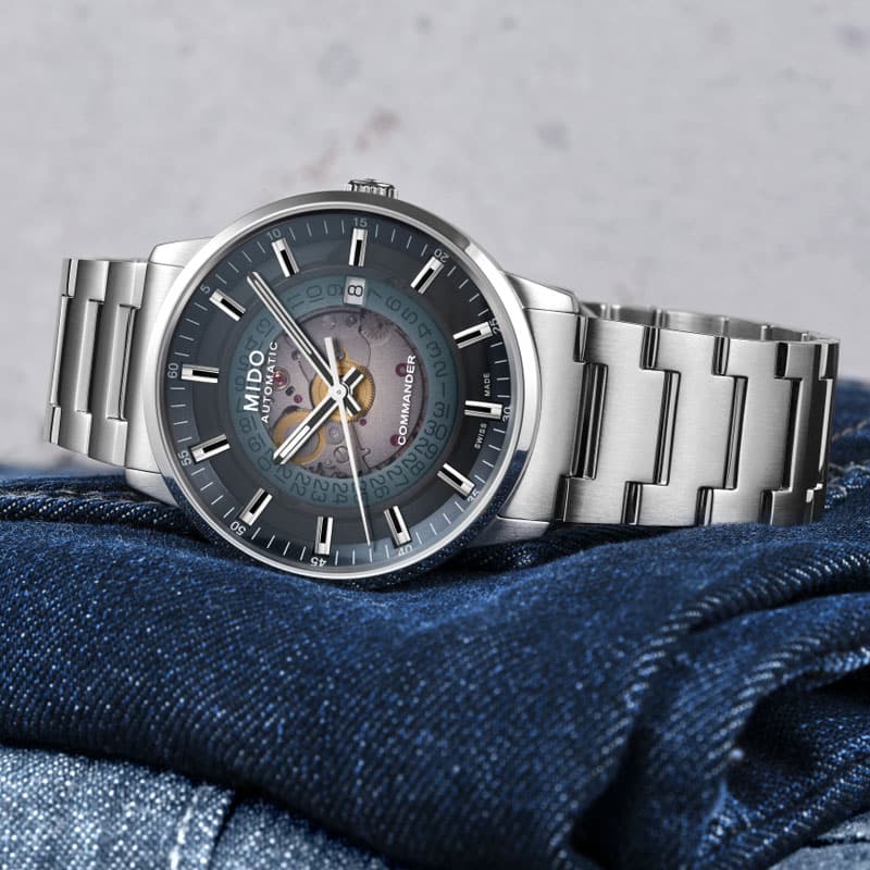  Shop Authentic Mido Commander Automatic Gradient Blue Dial Silver Steel Strap Watch For Men - M021.407.11.411.01 - Luxxuri