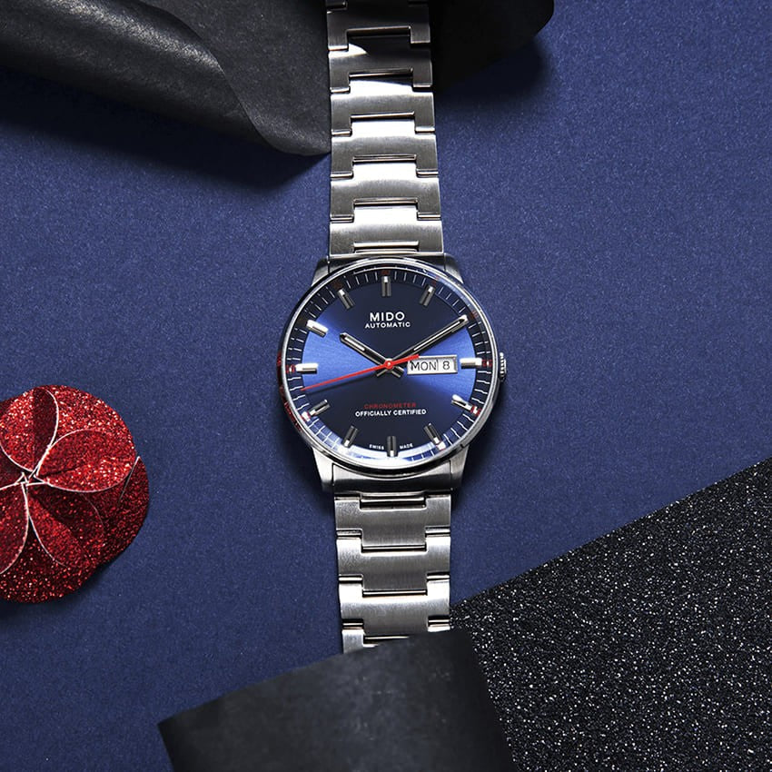  Shop Authentic Mido Commander II Automatic Chronometer Blue Dial Silver Steel Strap Watch For Men - M021.431.11.041.00 - Luxxuri