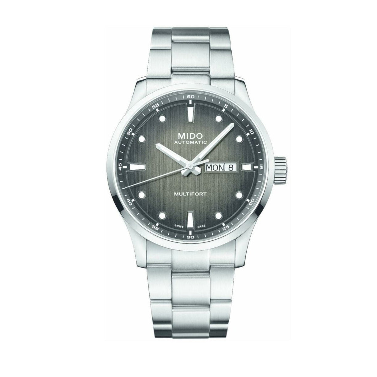  Shop Authentic Mido Multifort Automatic Gray Dial Silver Steel Strap Watch For Men - M005.430.11.061.80 - Luxxuri