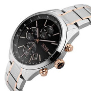  Shop Authentic Hugo Boss Grand Prix Black Dial Two Tone Steel Strap Watch for Men - 1513473 - Luxxuri