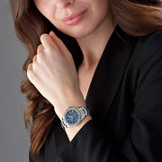 Shop Authentic Bulova Marine Star Blue Dial Silver Steel Strap Watch for Women - 96R215 - Luxxuri
