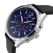  Shop Authentic Tommy Hilfiger Gavin Blue Dial Blue Leather Strap Watch for Men - 1791468 - Luxxuri