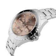  Shop Authentic Hugo Boss Premiere Rose Gold Dial Silver Steel Strap Watch for Women - 1502444 - Luxxuri