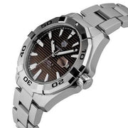  Shop Authentic Tag Heuer Aquaracer Calibre 5 Automatic Sunray Brown Dial Silver Steel Strap Watch for Men - WAY2018.BA0927 - Luxxuri