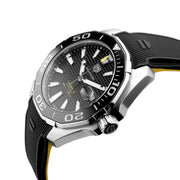  Shop Authentic Tag Heuer Aquaracer Calibre 5 Automatic Black Dial Black Rubber Strap Watch for Men - WAY201A.FT6142 - Luxxuri