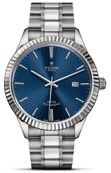  Shop Authentic Tudor Style Automatic Blue Dial Silver Steel Strap Watch for Men - M12710-0013 - Luxxuri