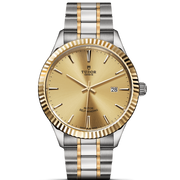  Shop Authentic Tudor Style Automatic Gold Dial Two Tone Steel Strap Watch for Men - M12713-0001 - Luxxuri