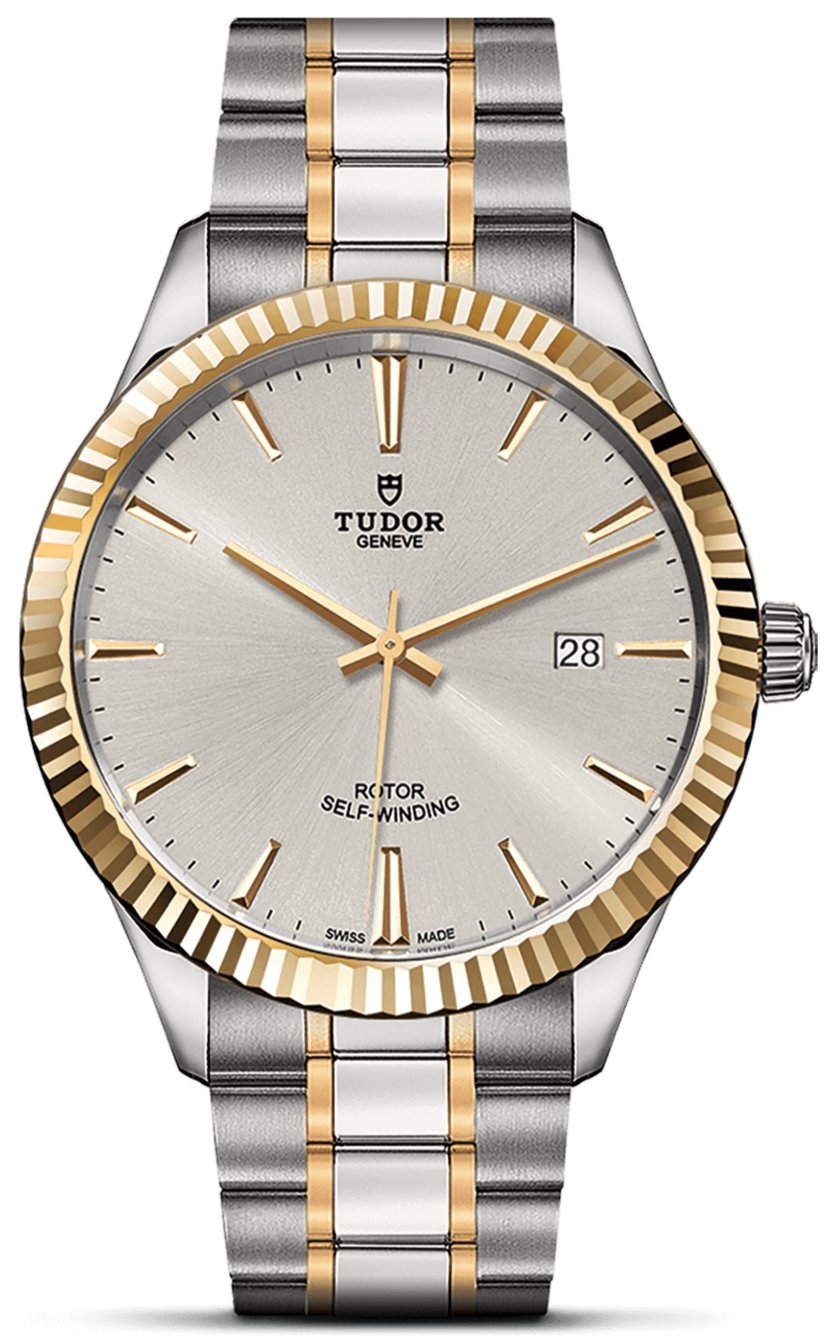  Shop Authentic Tudor Style Automatic Silver Dial Two Tone Steel Strap Watch for Men - M12713-0003 - Luxxuri