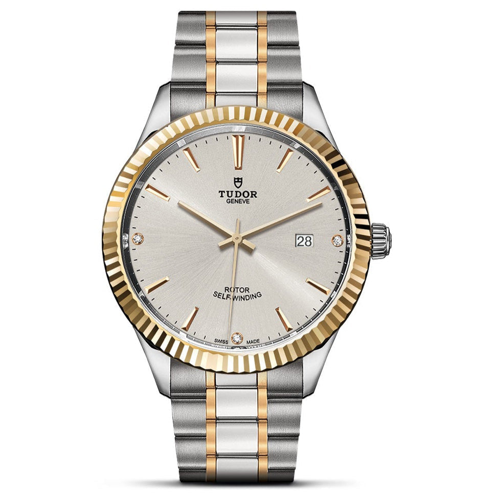  Shop Authentic Tudor Style Automatic Silver Dial Two Tone Steel Strap Watch for Men - M12713-0003 - Luxxuri