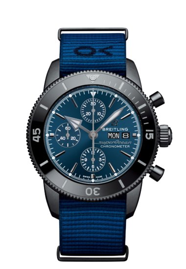  Shop Authentic Breitling Superocean Heritage Chronograph 44 Outerknown Blue Dial Blue NATO Strap Watch for Men - M133132A1C1W1 - Luxxuri