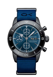  Shop Authentic Breitling Superocean Heritage Chronograph 44 Outerknown Blue Dial Blue NATO Strap Watch for Men - M133132A1C1W1 - Luxxuri