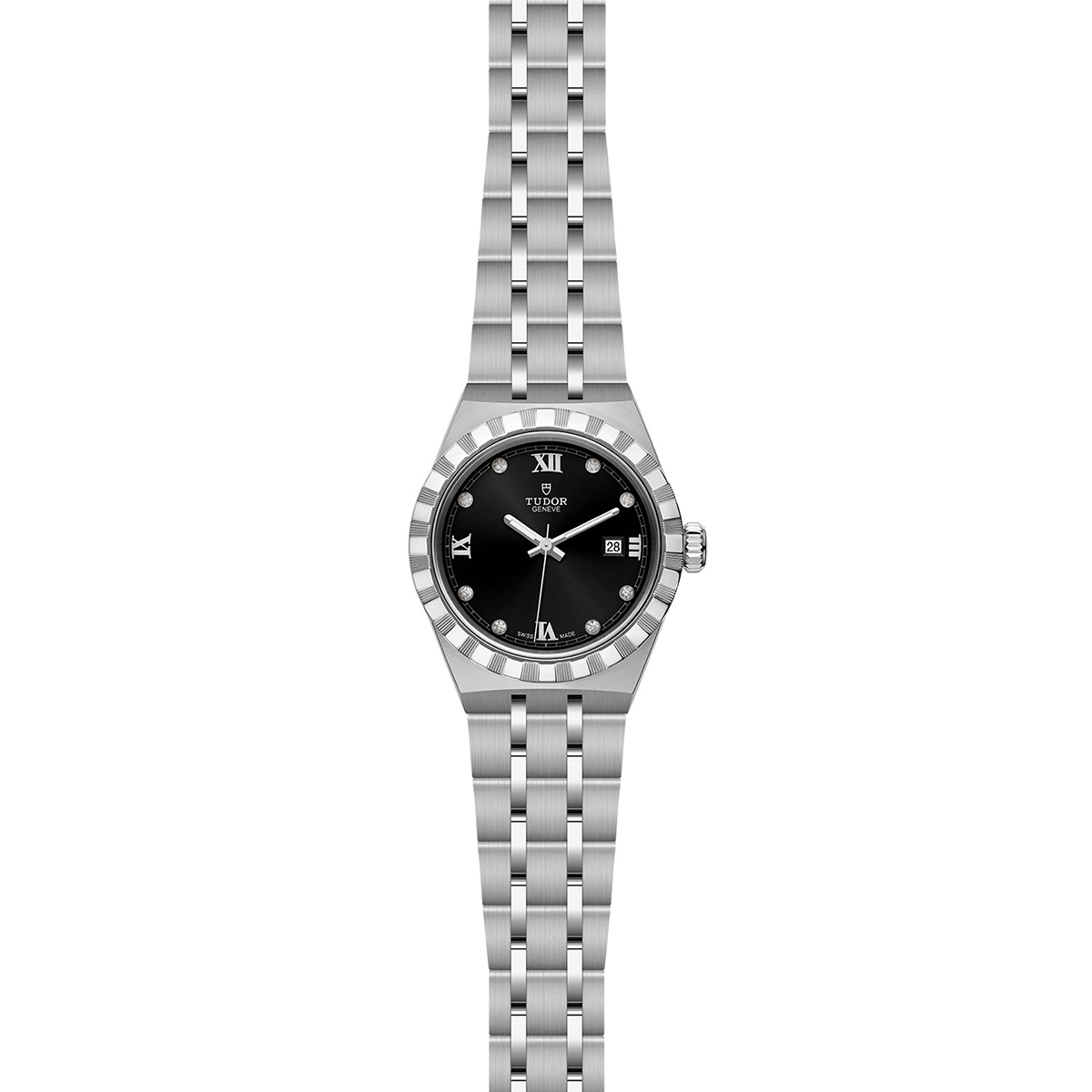  Shop Authentic Tudor Royal Automatic Black Dial Silver Steel Strap Watch for Men - M28600-0003 - Luxxuri