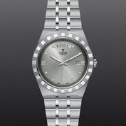  Shop Authentic Tudor Royal Day Date Diamonds Automatic Silver Dial Silver Steel Strap Watch for Men - M28600-0002 - Luxxuri