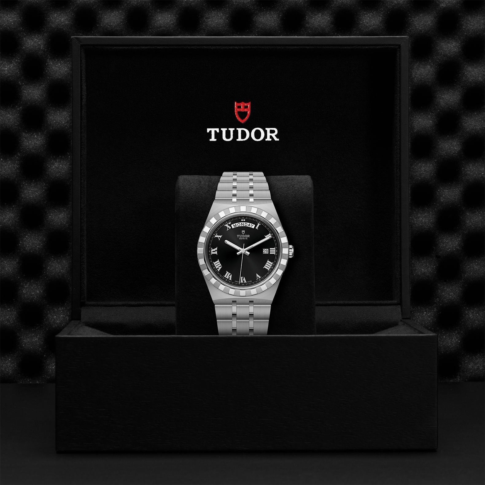  Shop Authentic Tudor Royal Automatic Black Dial Silver Steel Strap Watch for Men - M28600-0003 - Luxxuri