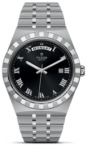  Shop Authentic Tudor Royal Automatic Black Dial Silver Steel Strap Watch for Men - M28600-0003 - Luxxuri