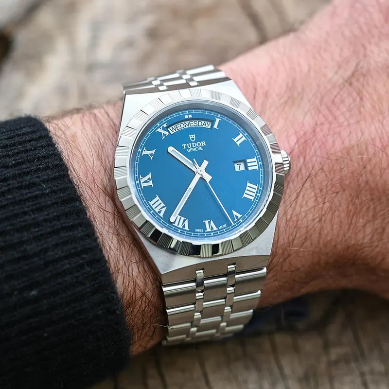  Shop Authentic Tudor Royal Automatic Blue Dial Silver Steel Strap Watch for Men - M28600-0005 - Luxxuri