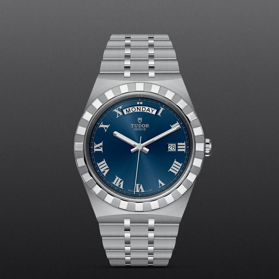  Shop Authentic Tudor Royal Automatic Blue Dial Silver Steel Strap Watch for Men - M28600-0005 - Luxxuri