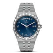 Shop Authentic Tudor Royal Automatic Diamonds Blue Dial Silver Steel Strap Watch for Men - M28600-0006 - Luxxuri