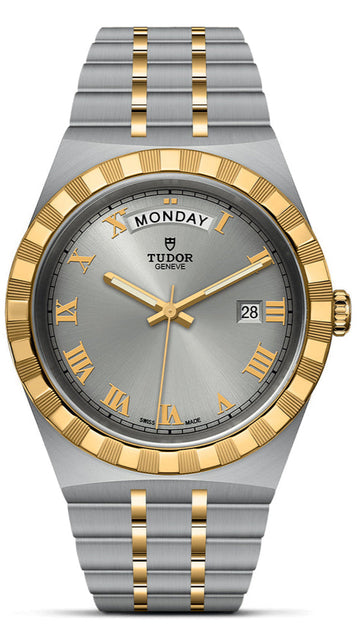  Shop Authentic Tudor Royal Automatic Silver Dial Two Tone Steel Strap Watch for Men - M28603-0001 - Luxxuri