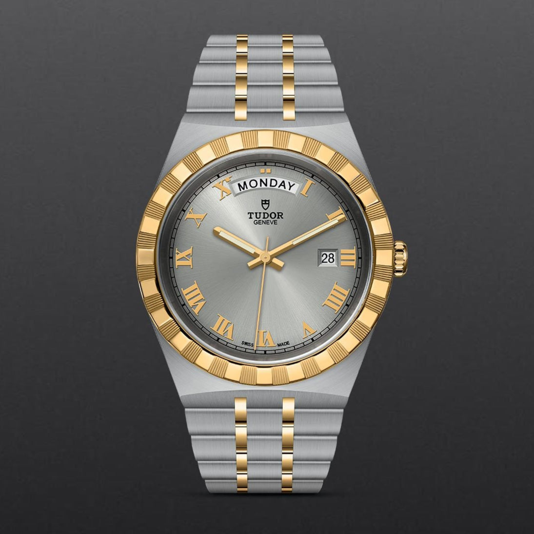  Shop Authentic Tudor Royal Automatic Silver Dial Two Tone Steel Strap Watch for Men - M28603-0001 - Luxxuri