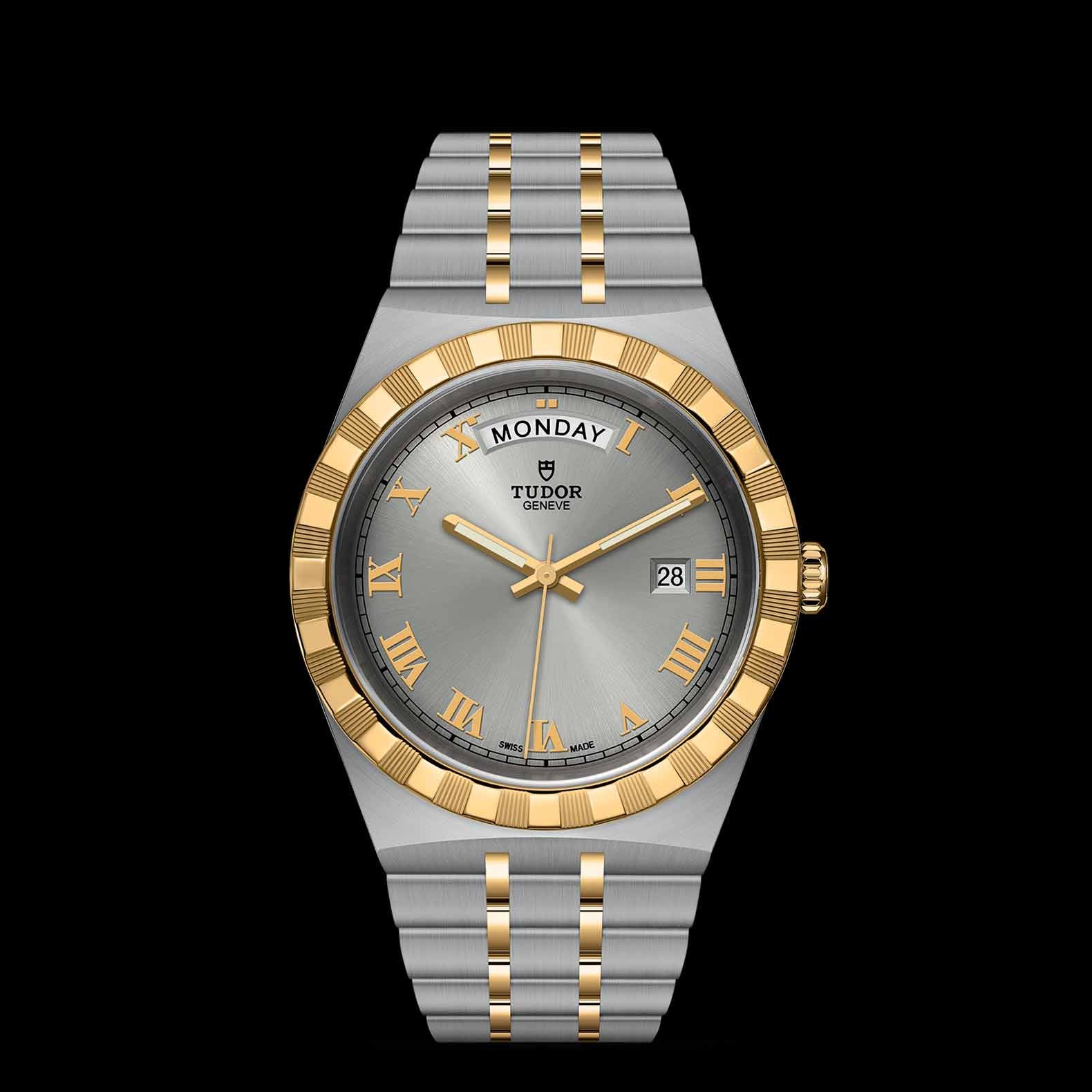  Shop Authentic Tudor Royal Automatic Silver Dial Two Tone Steel Strap Watch for Men - M28603-0001 - Luxxuri