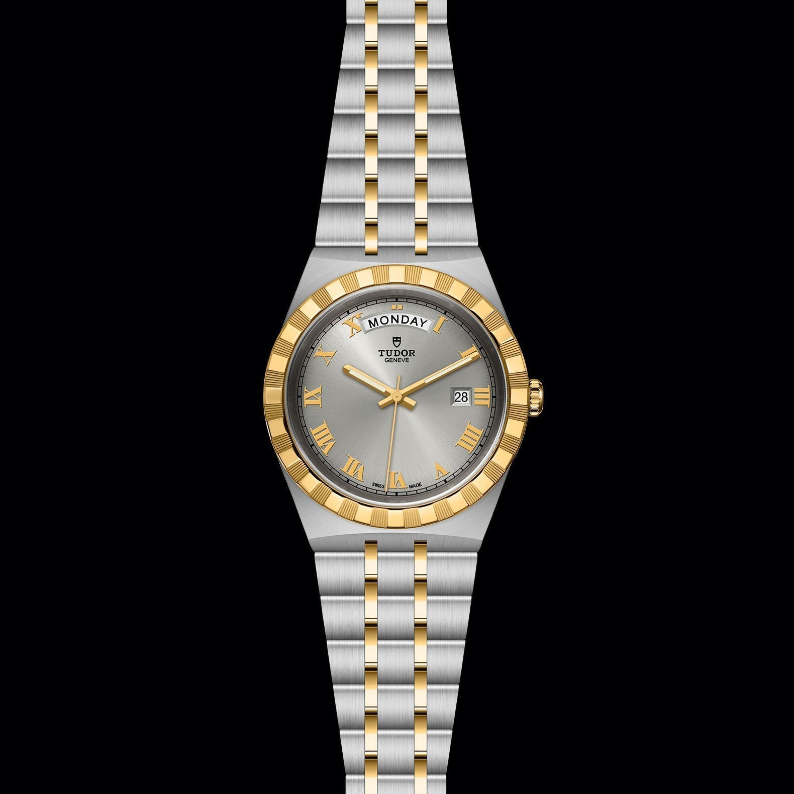  Shop Authentic Tudor Royal Automatic Silver Dial Two Tone Steel Strap Watch for Men - M28603-0001 - Luxxuri