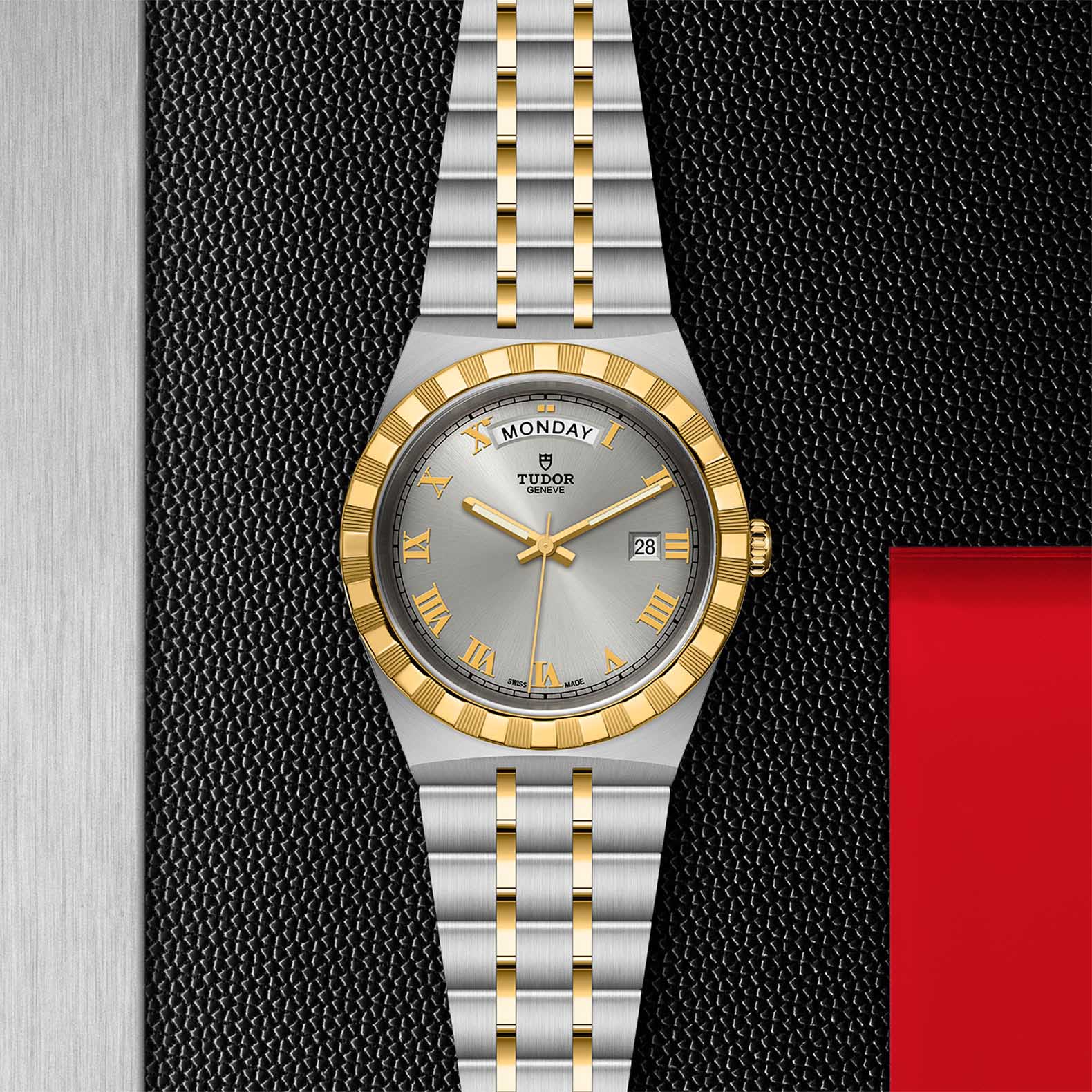  Shop Authentic Tudor Royal Automatic Silver Dial Two Tone Steel Strap Watch for Men - M28603-0001 - Luxxuri