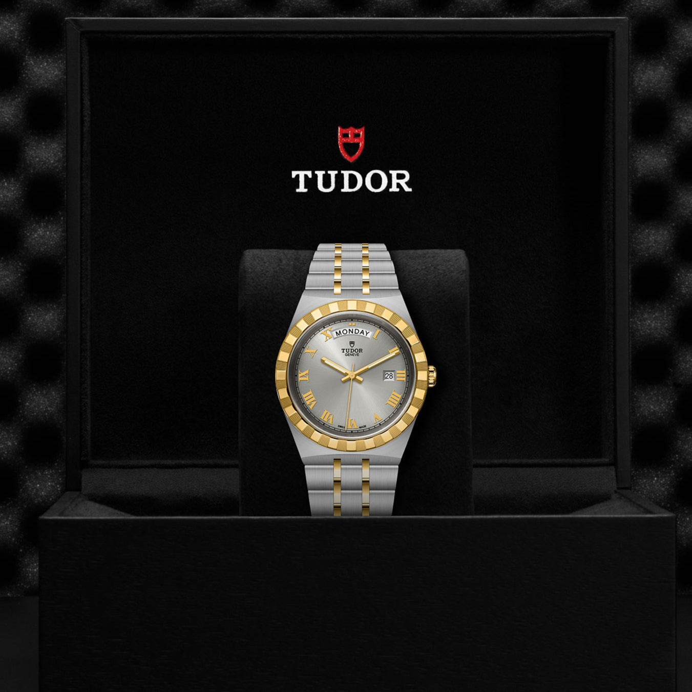  Shop Authentic Tudor Royal Automatic Silver Dial Two Tone Steel Strap Watch for Men - M28603-0001 - Luxxuri