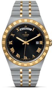 Shop Authentic Tudor Royal Automatic Black Dial Two Tone Steel Strap Watch for Men - M28603-0003 - Luxxuri