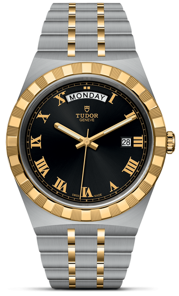  Shop Authentic Tudor Royal Automatic Black Dial Two Tone Steel Strap Watch for Men - M28603-0003 - Luxxuri