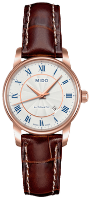  Shop Authentic Mido Baroncelli III Automatic Silver Dial Brown Leather Strap Watch For Women - M7600.2.21.8 - Luxxuri