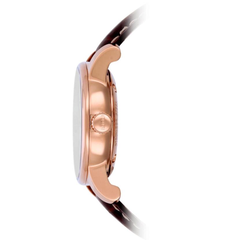  Shop Authentic Mido Baroncelli III Automatic Silver Dial Brown Leather Strap Watch For Women - M7600.2.21.8 - Luxxuri
