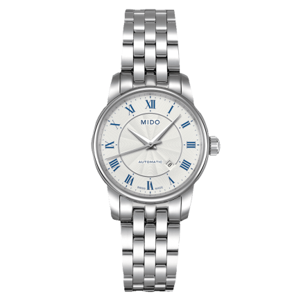  Shop Authentic Mido Baroncelli III Automatic Silver Dial Silver Steel Strap Watch For Women - M7600.4.21.1 - Luxxuri