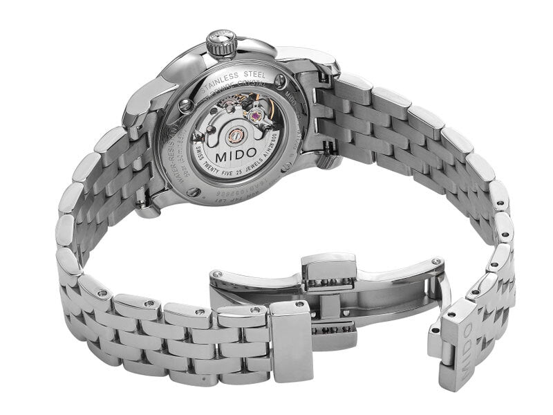  Shop Authentic Mido Baroncelli III Automatic Silver Dial Silver Steel Strap Watch For Women - M7600.4.21.1 - Luxxuri