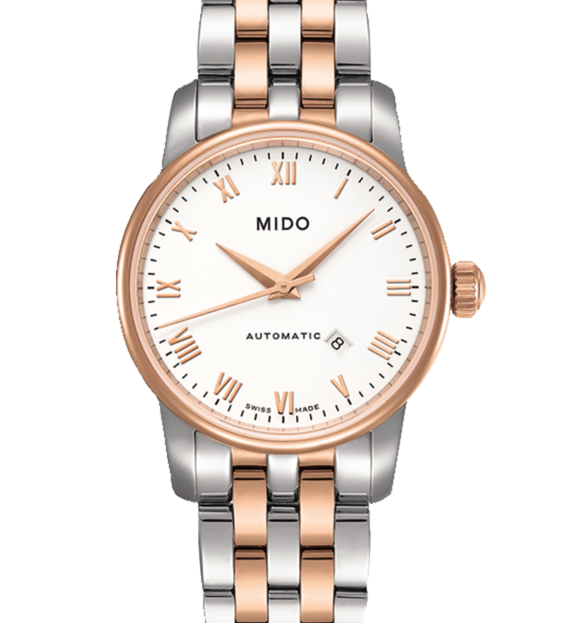  Shop Authentic Mido Baroncelli Automatic White Dial Two Tone Steel Strap Watch For Women - M8600.9.N6.1 - Luxxuri