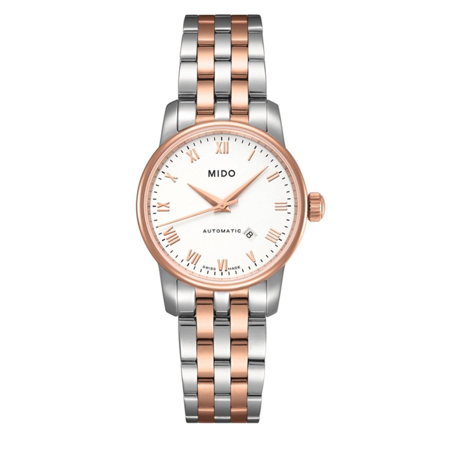  Shop Authentic Mido Baroncelli III Automatic White Dial Two Tone Steel Strap Watch For Women - M7600.9.N6.1 - Luxxuri